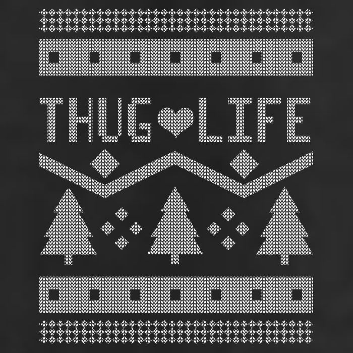 Thug Life Ugly Christmas Sweater 11oz C Handle Ceramic Mug