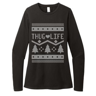 Thug Life Ugly Christmas Sweater Womens CVC Long Sleeve Shirt