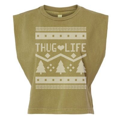 Thug Life Ugly Christmas Sweater Garment-Dyed Women's Muscle Tee