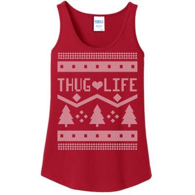 Thug Life Ugly Christmas Sweater Ladies Essential Tank