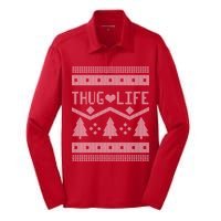 Thug Life Ugly Christmas Sweater Silk Touch Performance Long Sleeve Polo