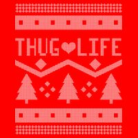 Thug Life Ugly Christmas Sweater Women's V-Neck T-Shirt