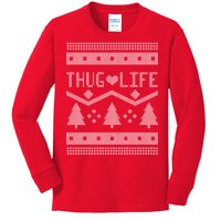 Thug Life Ugly Christmas Sweater Kids Long Sleeve Shirt