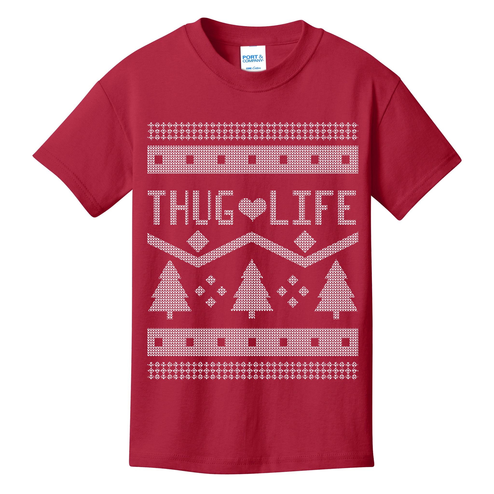 Thug Life Ugly Christmas Sweater Kids T-Shirt
