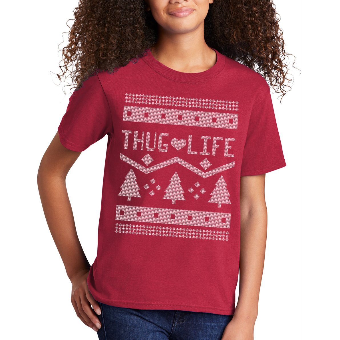 Thug Life Ugly Christmas Sweater Kids T-Shirt