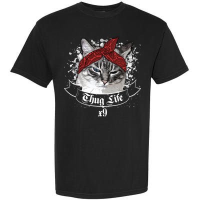Thug Life X9 Gangster Cat Garment-Dyed Heavyweight T-Shirt