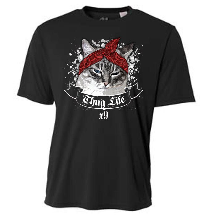 Thug Life X9 Gangster Cat Cooling Performance Crew T-Shirt