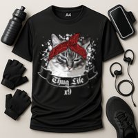 Thug Life X9 Gangster Cat Cooling Performance Crew T-Shirt