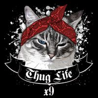 Thug Life X9 Gangster Cat Cooling Performance Crew T-Shirt