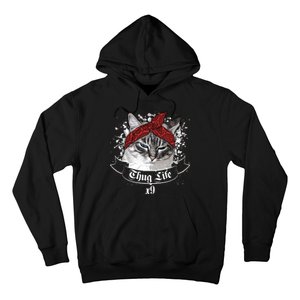 Thug Life X9 Gangster Cat Hoodie