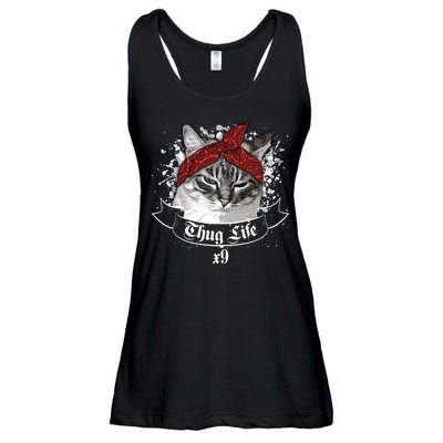 Thug Life X9 Gangster Cat Ladies Essential Flowy Tank