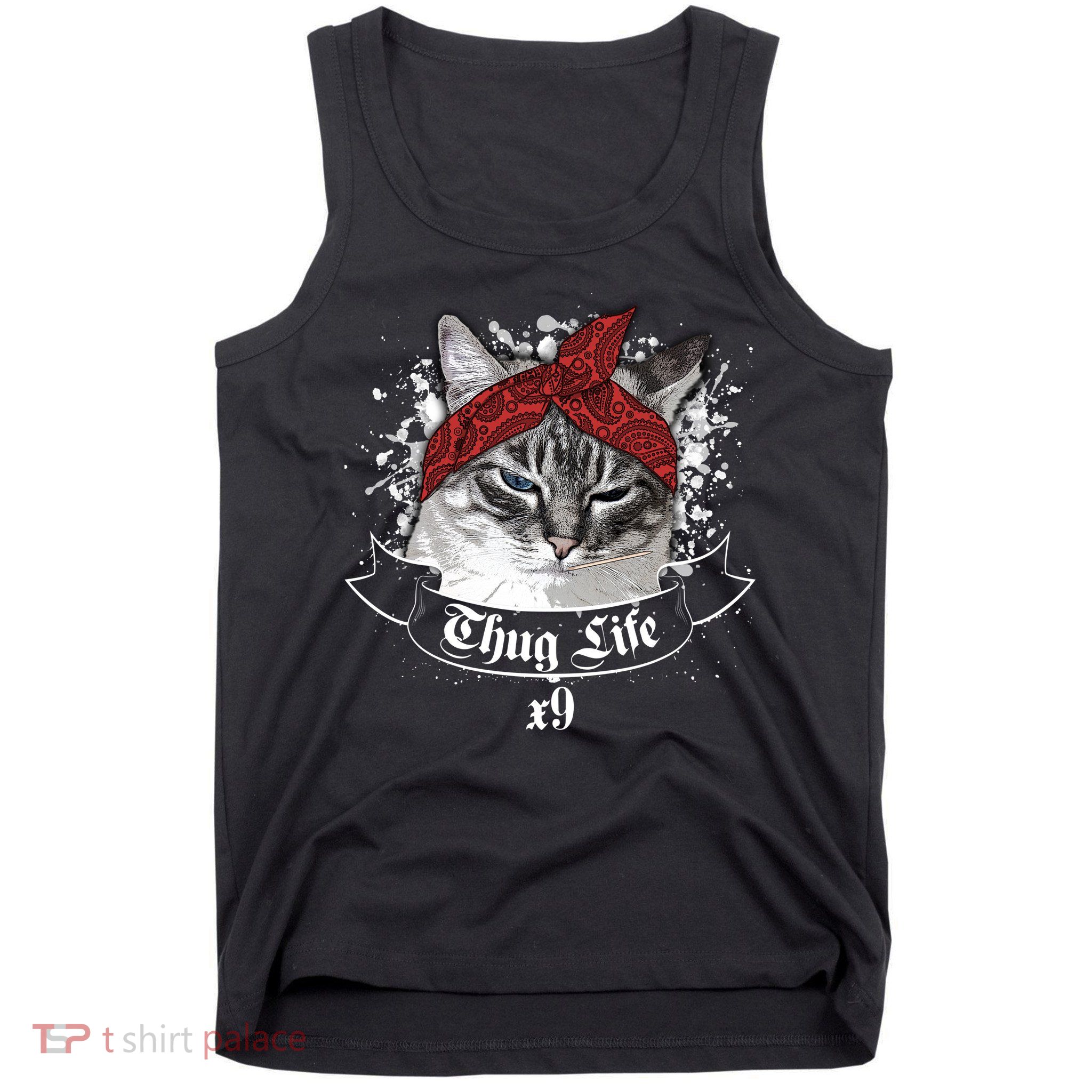 Thug Life X9 Gangster Cat Tank Top
