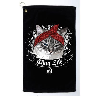 Thug Life X9 Gangster Cat Golf Towel
