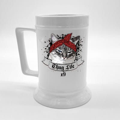 Thug Life X9 Gangster Cat Beer Stein