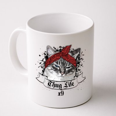 Thug Life X9 Gangster Cat Coffee Mug