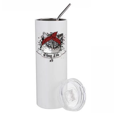 Thug Life X9 Gangster Cat Stainless Steel Tumbler