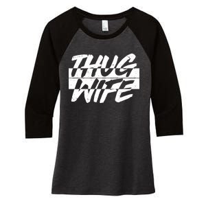 Thug Wife Women's Tri-Blend 3/4-Sleeve Raglan Shirt