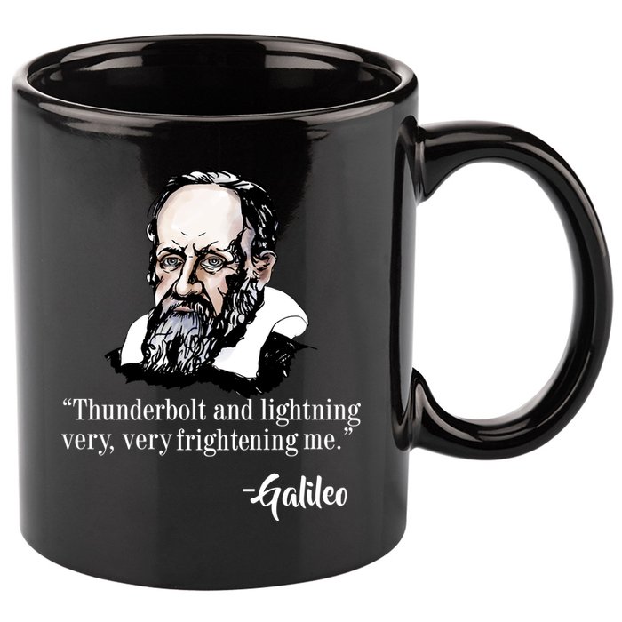 Thunderbolt Lightning Galileo 11oz C Handle Ceramic Mug