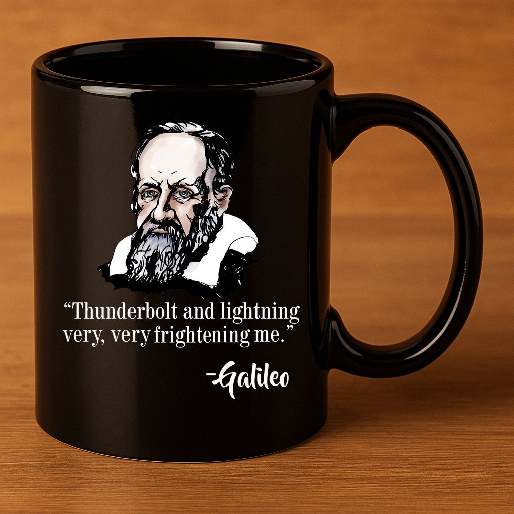 Thunderbolt Lightning Galileo 11oz C Handle Ceramic Mug