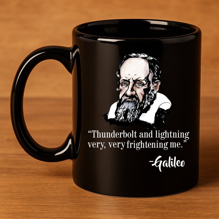 Thunderbolt Lightning Galileo 11oz C Handle Ceramic Mug
