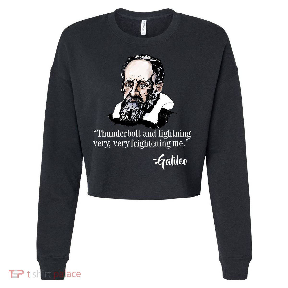 Thunderbolt Lightning Galileo Cropped Pullover Crew