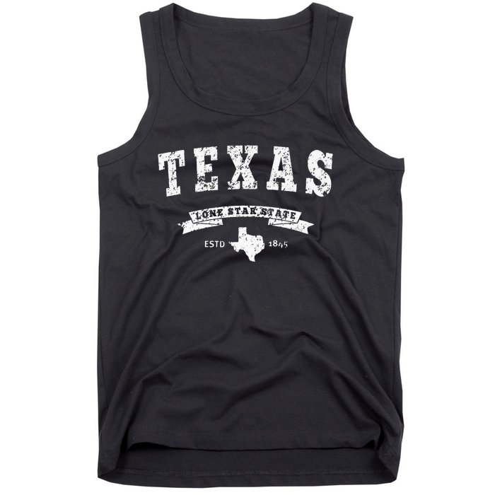 Texas Hoodie Vintage Texas Swea Retro Design TX Tank Top