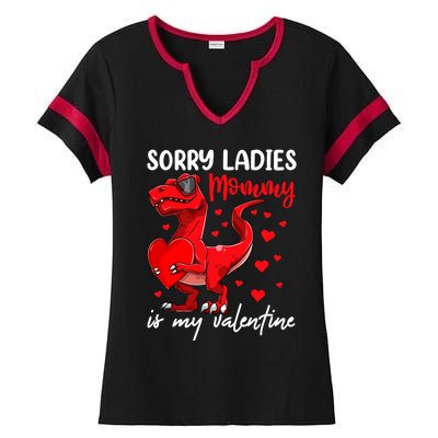 Tgiftrex Heart Valentines Day Gift Dinosaur Gift Ladies Halftime Notch Neck Tee