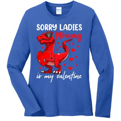 Tgiftrex Heart Valentines Day Gift Dinosaur Gift Ladies Long Sleeve Shirt