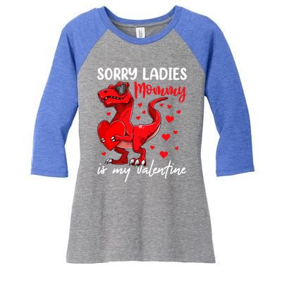 Tgiftrex Heart Valentines Day Gift Dinosaur Gift Women's Tri-Blend 3/4-Sleeve Raglan Shirt