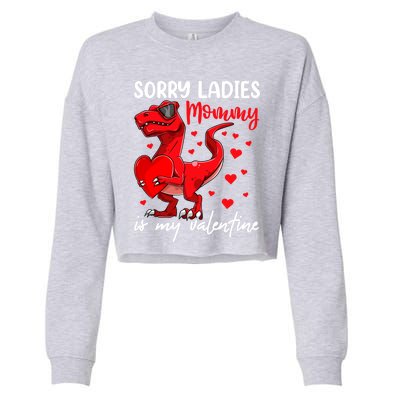 Tgiftrex Heart Valentines Day Gift Dinosaur Gift Cropped Pullover Crew