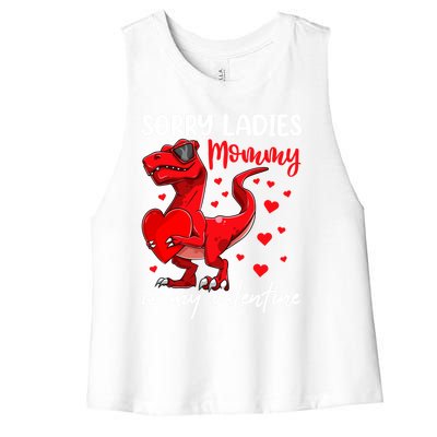 Tgiftrex Heart Valentines Day Gift Dinosaur Gift Women's Racerback Cropped Tank