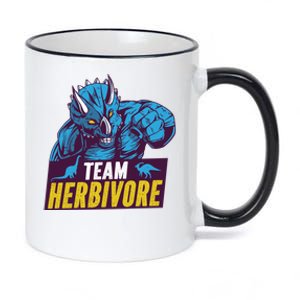 Team Herbivore Vegan Dinosaur Vegetarians And Vegans Gift 11oz Black Color Changing Mug