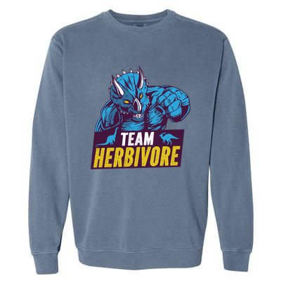 Team Herbivore Vegan Dinosaur Vegetarians And Vegans Gift Garment-Dyed Sweatshirt