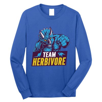 Team Herbivore Vegan Dinosaur Vegetarians And Vegans Gift Long Sleeve Shirt