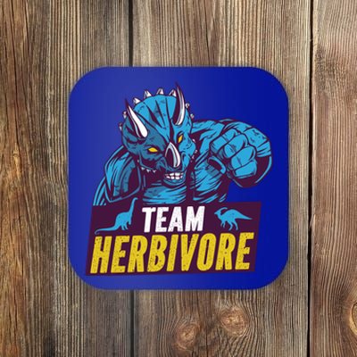 Team Herbivore Vegan Dinosaur Vegetarians And Vegans Gift Coaster