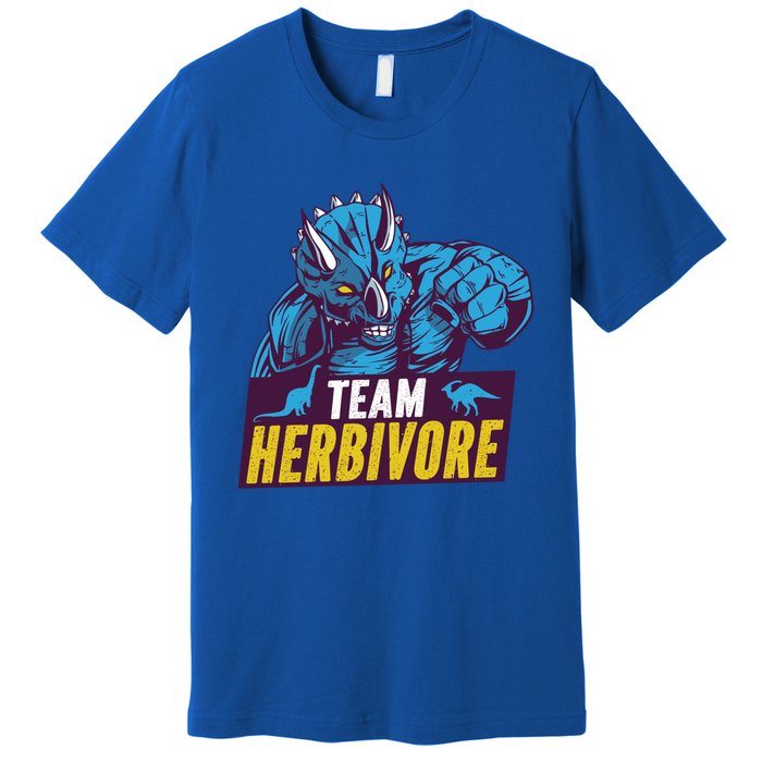 Team Herbivore Vegan Dinosaur Vegetarians And Vegans Gift Premium T-Shirt