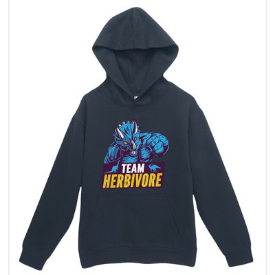 Team Herbivore Vegan Dinosaur Vegetarians And Vegans Gift Urban Pullover Hoodie