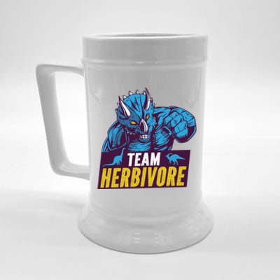 Team Herbivore Vegan Dinosaur Vegetarians And Vegans Gift Beer Stein