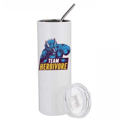 Team Herbivore Vegan Dinosaur Vegetarians And Vegans Gift Stainless Steel Tumbler