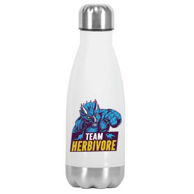 Team Herbivore Vegan Dinosaur Vegetarians And Vegans Gift Stainless Steel Insulated Water Bottle