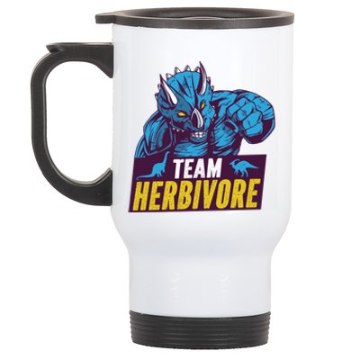 Team Herbivore Vegan Dinosaur Vegetarians And Vegans Gift Stainless Steel Travel Mug