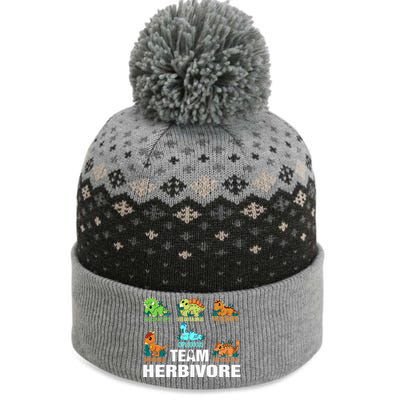 Team Herbivores Veganism Herbivore Dinosaur Gift The Baniff Cuffed Pom Beanie