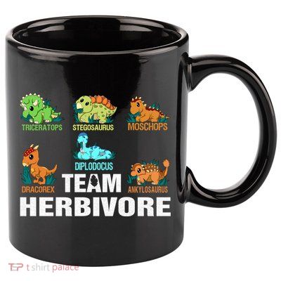 Team Herbivores Veganism Herbivore Dinosaur Gift 11oz C Handle Ceramic Mug