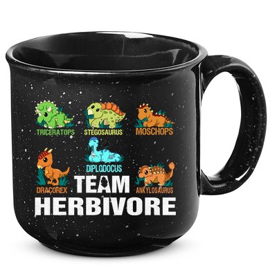 Team Herbivores Veganism Herbivore Dinosaur Gift 15oz Campfire Ceramic Mug