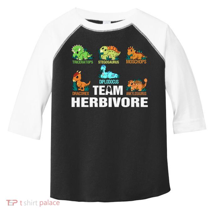 Team Herbivores Veganism Herbivore Dinosaur Gift Toddler Fine Jersey T-Shirt