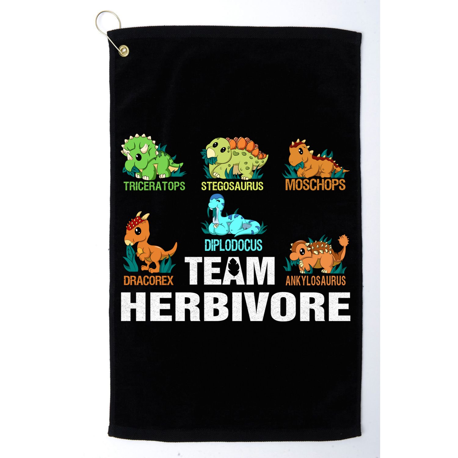 Team Herbivores Veganism Herbivore Dinosaur Gift Golf Towel