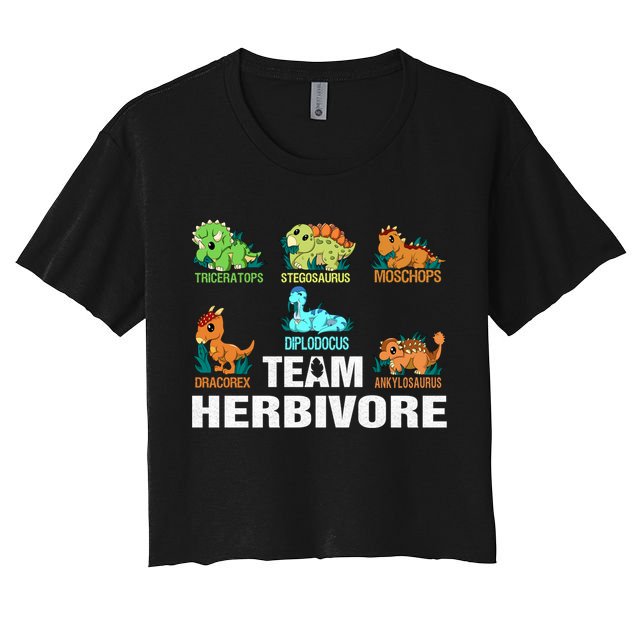 Team Herbivores Veganism Herbivore Dinosaur Gift Crop Top