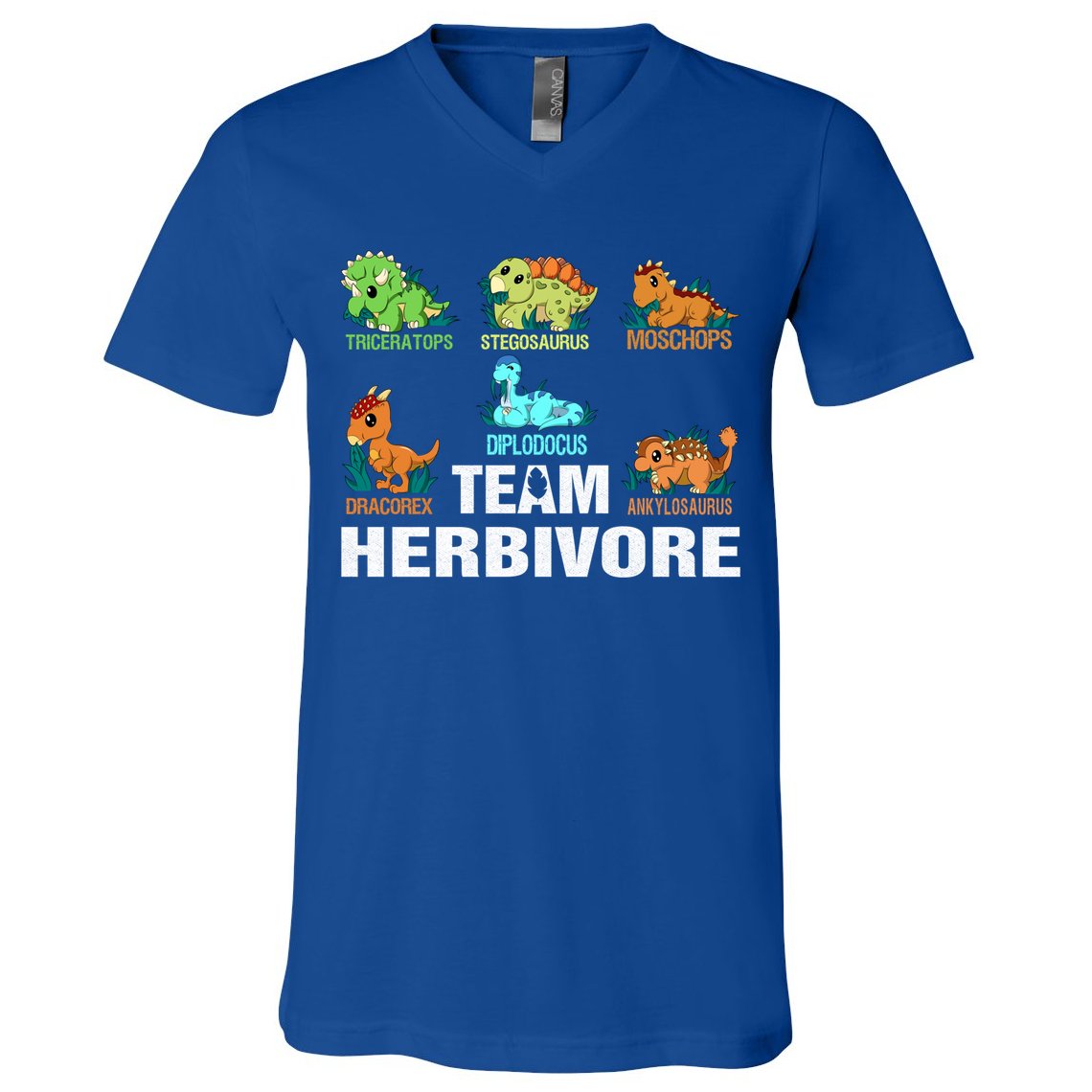 Team Herbivores Veganism Herbivore Dinosaur Gift V-Neck T-Shirt