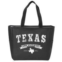 Texas Hoodie Vintage Texas Swea Retro Design TX Zip Tote Bag