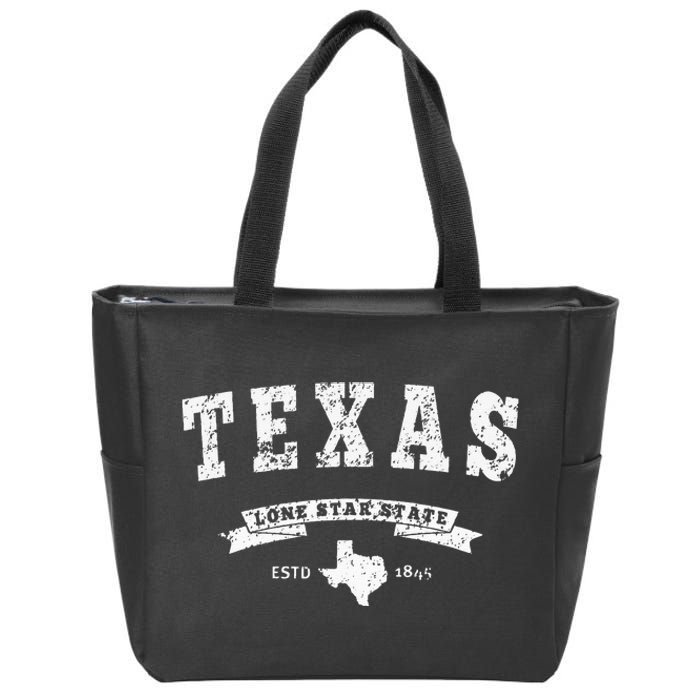 Texas Hoodie Vintage Texas Swea Retro Design TX Zip Tote Bag